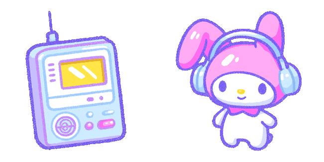 Sanrio My Melody & Music Player Animated Cursor