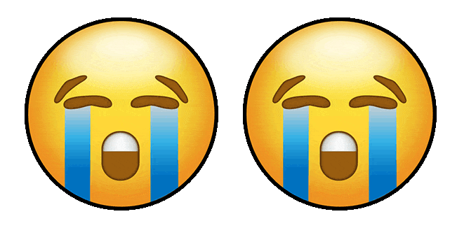Crying Face Emoji Animated Cursor