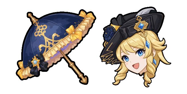 Genshin Impact Navia & Umbrella Animated Cursor