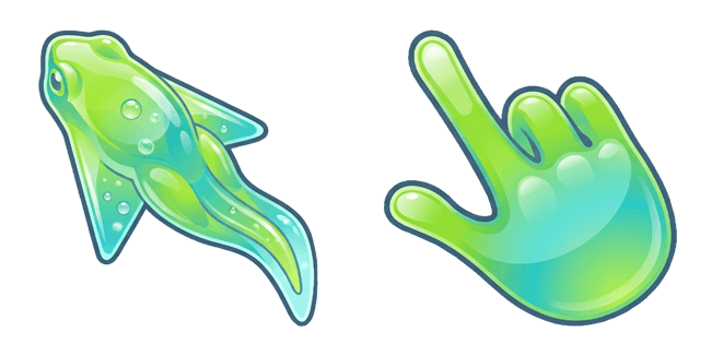 Frutiger Aero Frog Aesthetic Cursor