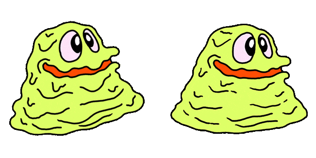 Funny Green Slime Animated Cursor