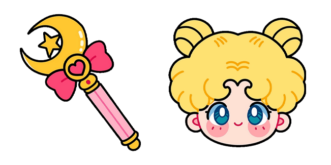 Sailor Moon Chibi Face & Wand Cursor