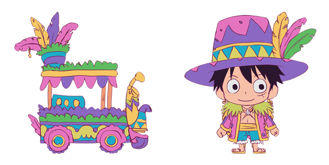 Mardi Gras Luffy Carnival Parade Cursor