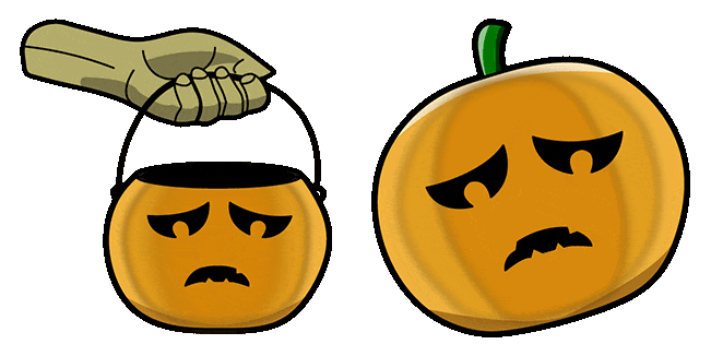 Halloween Sad Pumpkin Animated Cursor