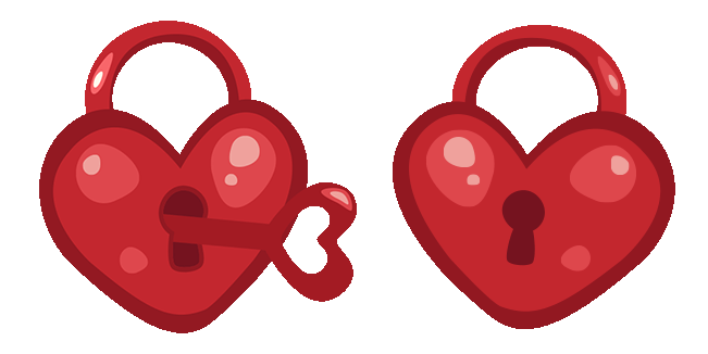 Valentine's Day Key in Heart Animated Cursor