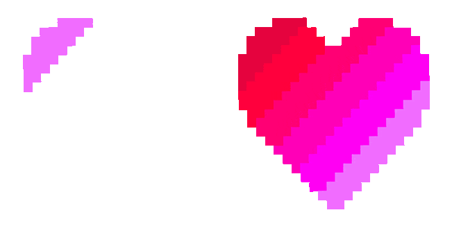 Red & Pink Pixel Heart Animated Cursor