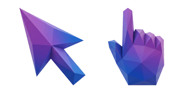 Low Poly Purple Blue Gradient Arrow Cursor