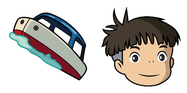 Ponyo Sosuke & Boat Animated Cursor