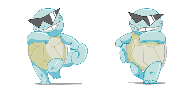 Pokemon Squirtle with Glasses Animated Cursor