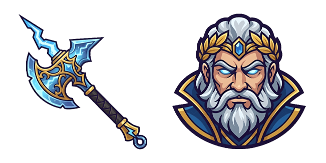 Ancient Greek God & Storm Halberd Cursor