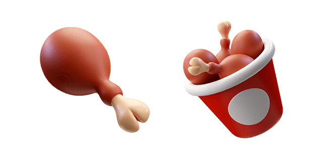 Chicken Leg & Chicken Bucket 3D Cursor