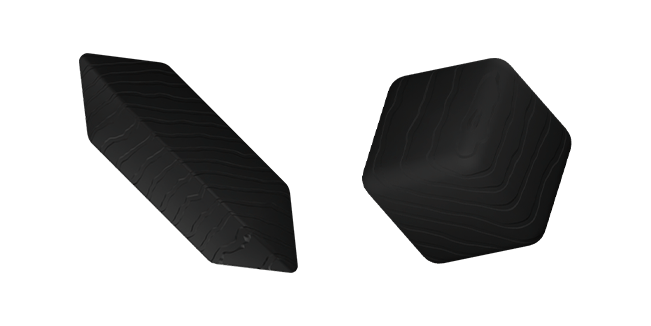 Black Textured Crystal & Cube 3D Cursor
