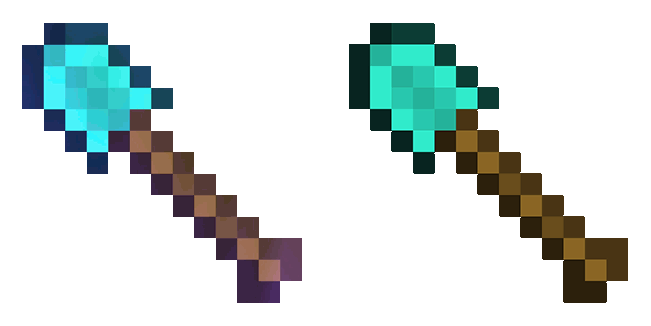 Minecraft Enchanted Diamond Shovel Animated Cursor