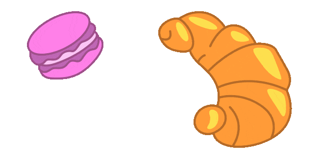 Macaron & Croissant Animated Cursor
