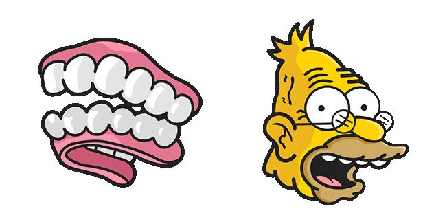 The Simpsons Abe & Dentures Animated Cursor