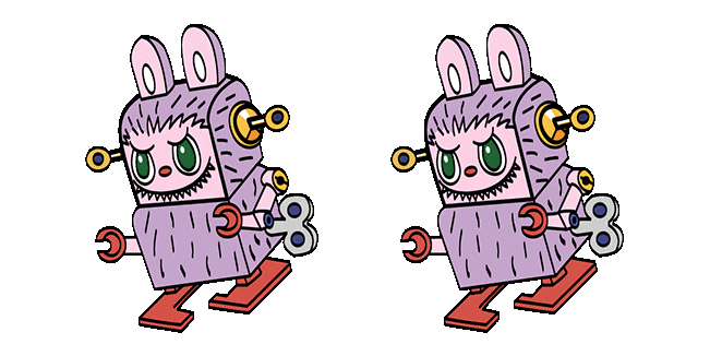 Labubu Clockwork Walking Robot Animated Cursor