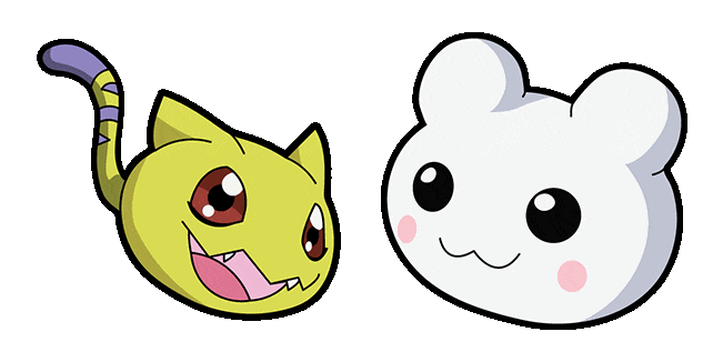 Digimon Nyaromon & Yukimi Animated Cursor