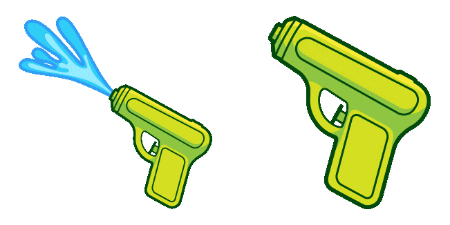 Green Water Gun Toy Animated Cursor