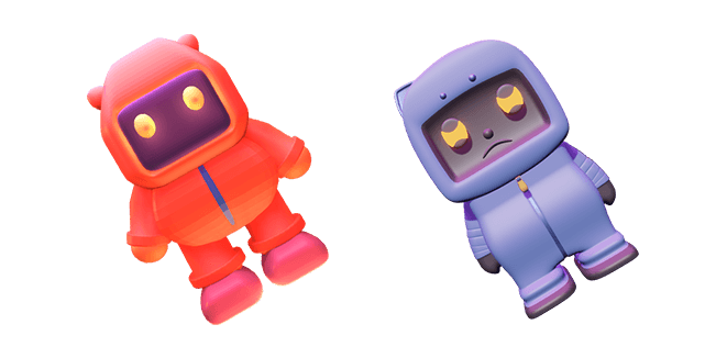 Red & Blue Game Character 3D Cursor