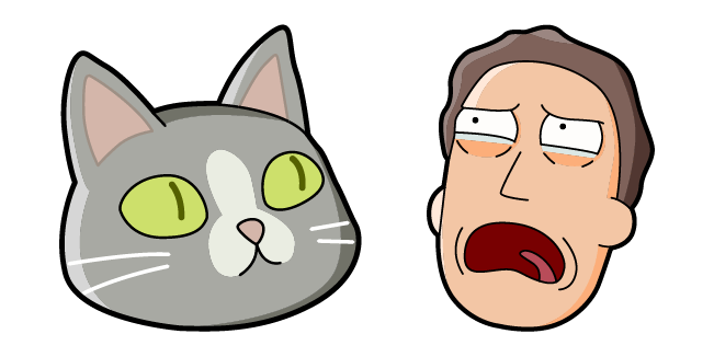 Rick and Morty Jerry Smith & Talking Cat Cursor