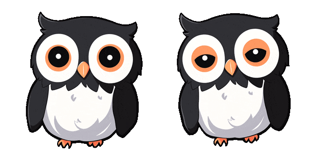Black & White Owl Animated Cursor