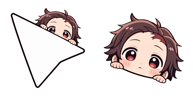 KNY Tanjiro Kamado Chibi Arrow Cursor