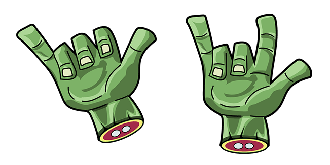 Halloween Zombie Hand Call Me & Rock On Cursor
