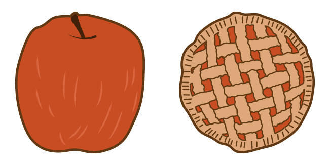Fall Aesthetic Apple & Pie Cursor
