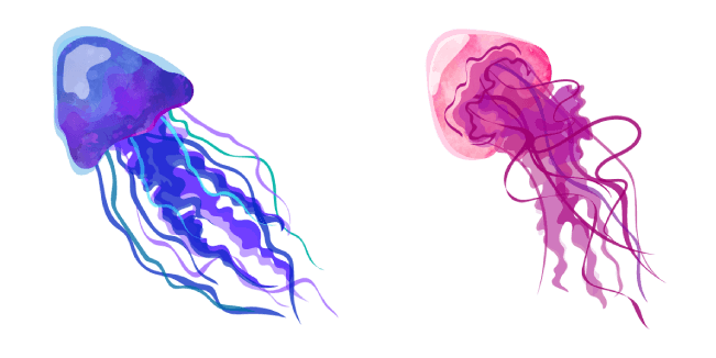 Watercolor Jellyfish Cursor