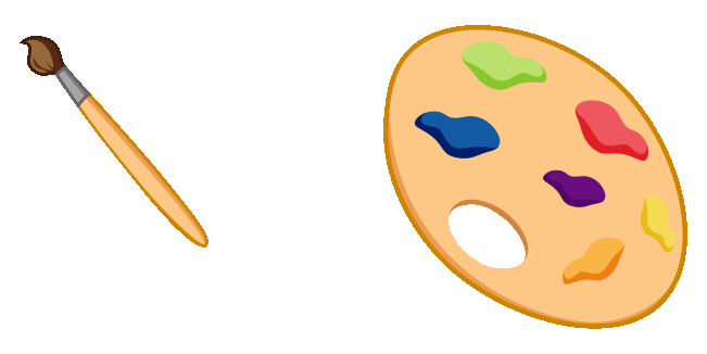School Brush & Palette Animated Cursor