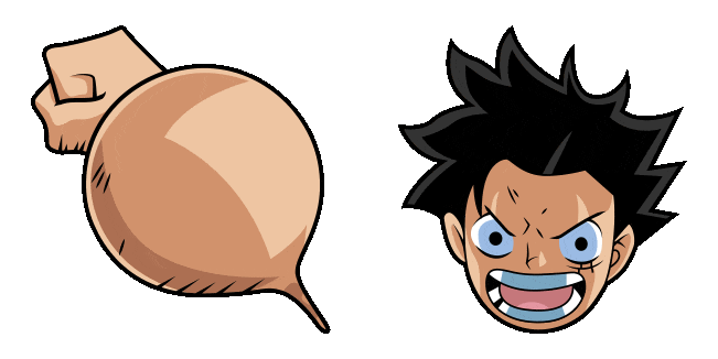 One Piece Monkey D. Luffy Gear 3 Animated Cursor