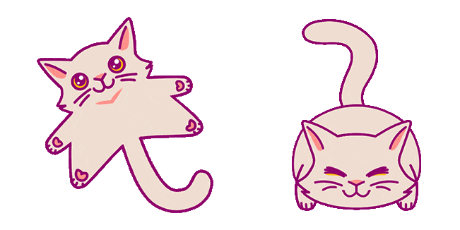 Cute White Cat Animated Cursor