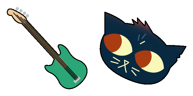 Night in the Woods Mae Borowski & Guitar Animated Cursor