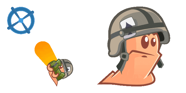 Worms W.M.D Soldier & Bazooka Aiming Animated Cursor