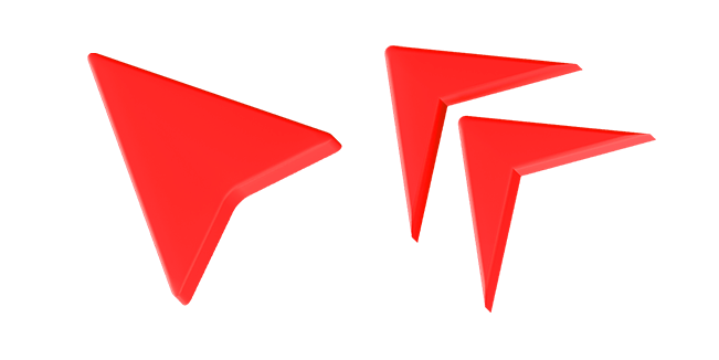 Red Navigation Arrow & Double Arrow 3D Cursor