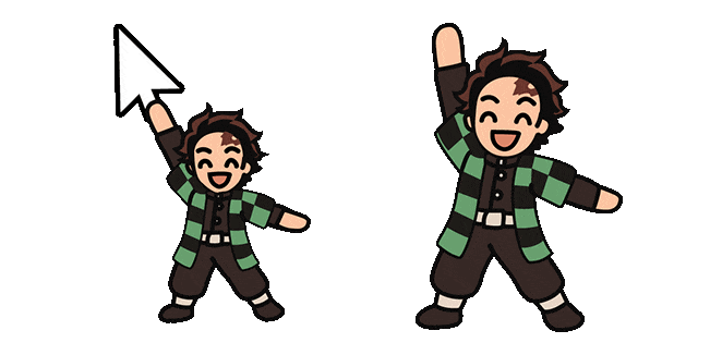 Demon Slayer Tanjiro & Arrow Animated Cursor
