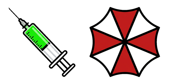 Resident Evil Umbrella Logo & Antivirus Syringe Cursor