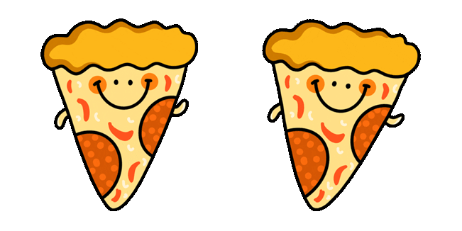 Cute Pizza Waving Animated Cursor