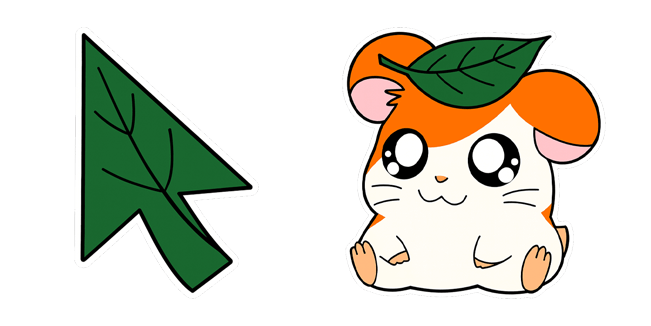 Hamtaro & Green Leaf Arrow Cursor