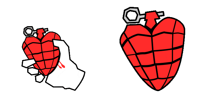 Green Day Heart-Shaped Grenade Animated Cursor