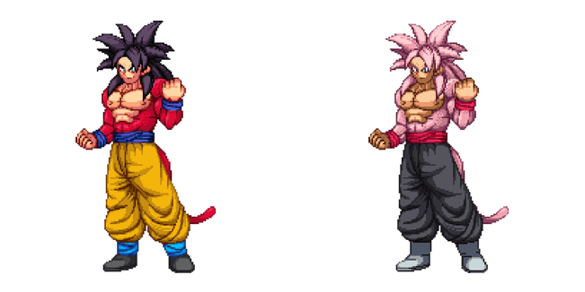 Dragon Ball Goku Super Saiyan 4 Pixel Cursor