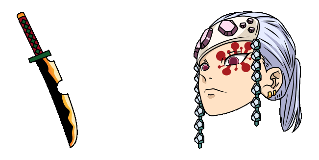 Demon Slayer Tengen Uzui & Nichirin Sword Animated Cursor