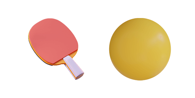 Table Tennis Paddle & Ball 3D Cursor