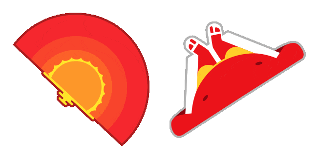 Summer Time Sunset & Sunbathe Animated Cursor