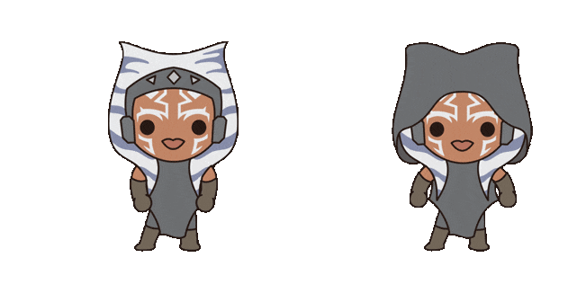 Star Wars Chibi Ahsoka with Lightsabers Animated Cursor