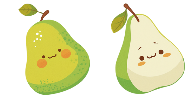 Kawaii Green Pear Cursor