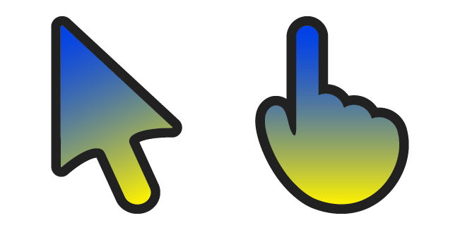 Ukrainian Flag Gradient Cursor