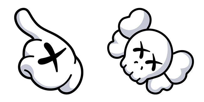 White KAWS Cursor