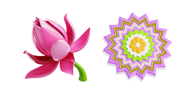 Lotus & Mandala 3D Cursor