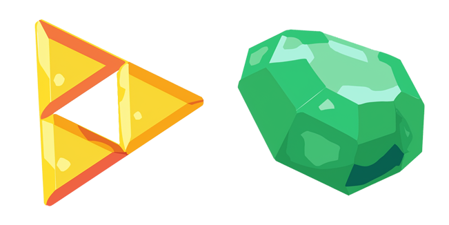 The Legend of Zelda Triforce and Green Rupee Cursor